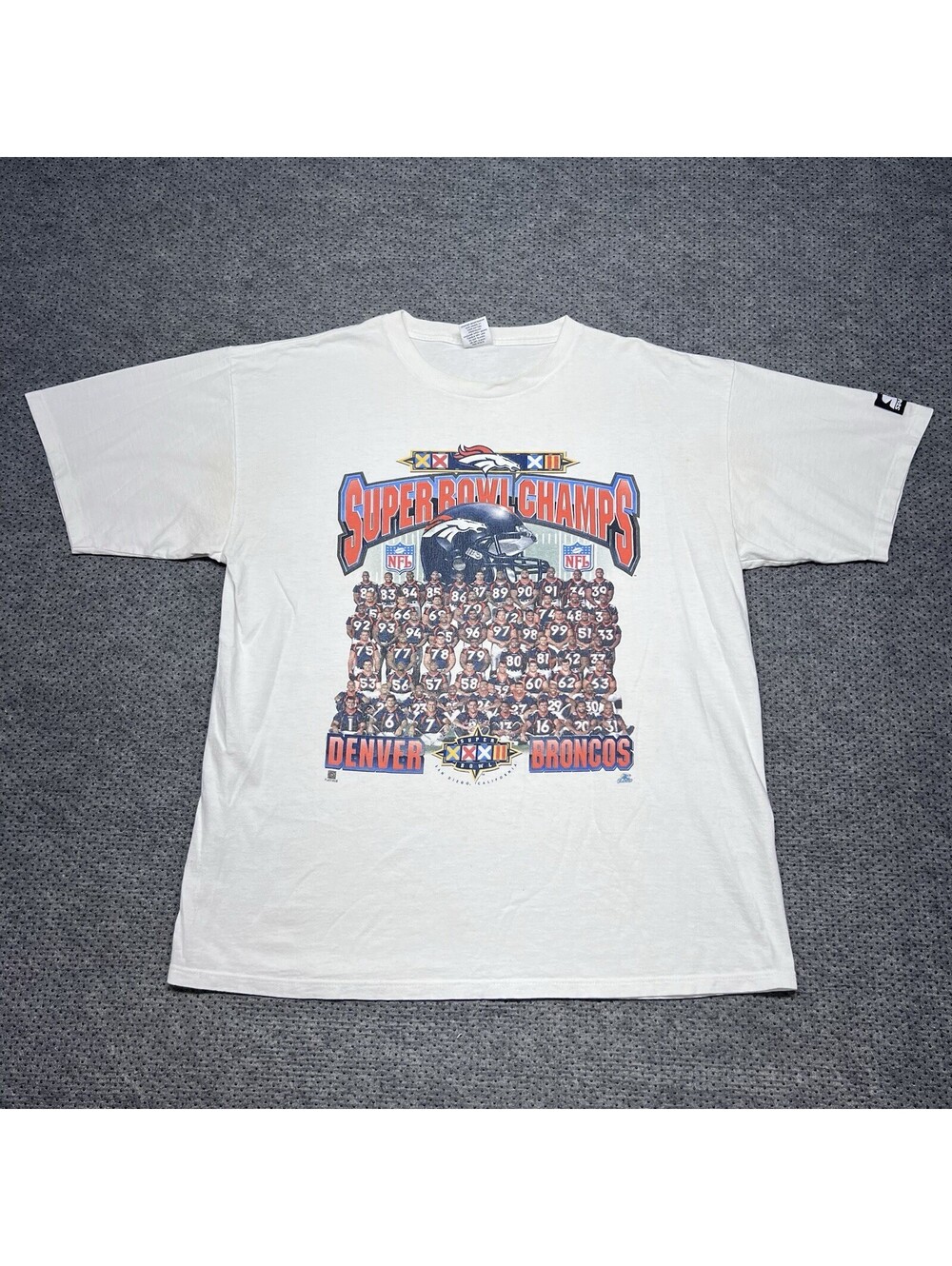 Vintage 1993 Starter Denver Broncos Super Bowl Champion T-Shirt Large RARE MENS